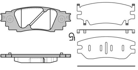 Колодки гальмівні диск. задн. (Remsa) Lexus RX UX ES, Toyota Camry V70, Rav4 V (P17363.10) - (044660E060, 0446610010, 0446648160) WOKING P1736310