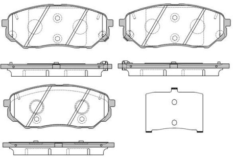 Колодки гальмівні диск. перед. (Remsa) Kia Sorento III 15> (P17613.02) - WOKING P1761302