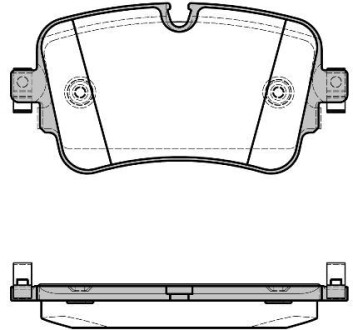 Колодки гальмівні диск. задн. (Remsa) Audi Q7 15> (P17683.08) - (4M0698451F, 4M0698451G) WOKING P1768308