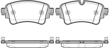 Колодки тормозные диск. задн. (Remsa) Audi Q7 3.0 15- - WOKING P17693.08