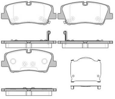 Колодки гальмівні диск. задн. (Remsa) Hyundai H350 2.5d (15-) (P17873.00) - (5830159A10, 5830159A00) WOKING P1787300 (фото 1)