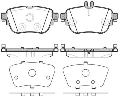 Колодки тормозные диск. задн. (Remsa) MB E-class (W213) (16-) (P17993.00) - WOKING P1799300