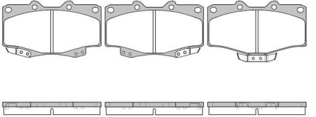 Колодки тормозные диск. перед. (Remsa) Great wall Safe 2.2 02-09 (P2153.04) - WOKING P215304