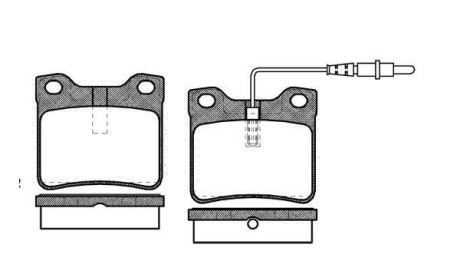 Комплект тормозных колодок, дисковый тормоз - WOKING P2213.22