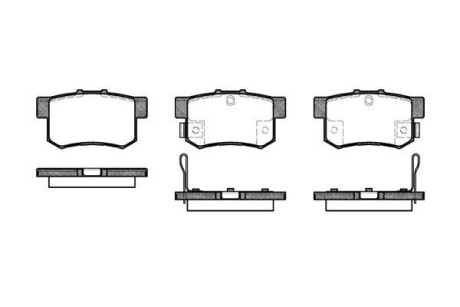 Колодки тормозные диск. задн. (Remsa) Honda Accord vii 2.0 03-12,Honda Accord vii 2.2 03-12 - WOKING P2253.32