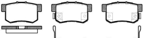 Комплект тормозных колодок, дисковый тормоз - WOKING P2253.52