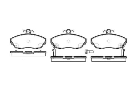 Гальмівні колодки пер. Honda Civic 91-05 (TRW) - (sfp100360, sfp000410, sfp000390) WOKING P2373.02