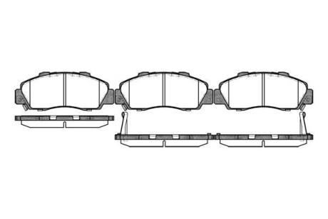 Гальмівні колодки пер. Legend/Accord/Shuttle/CR-V/Civic 93-05 - WOKING P2513.32