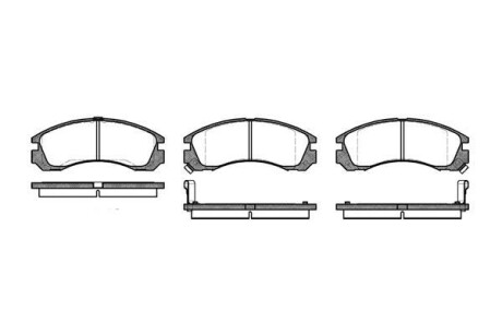 Гальмівні колодки пер. Outlander 12-/Peugeot 4007 07- - WOKING P2543.02