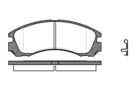 Колодки тормозные диск. перед. (Remsa) Mitsubishi Outlander I II (P2543.22) - WOKING P254322