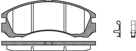 Гальмівні колодки пер. Outlander 12-/Peugeot 4007 07- - WOKING P2543.32