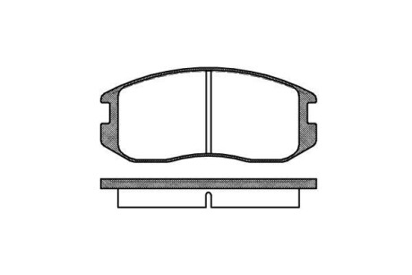 Гальмівні колодки пер. Galloper/L200/L300/Lancer/Pajero (87-13) - WOKING P2573.00