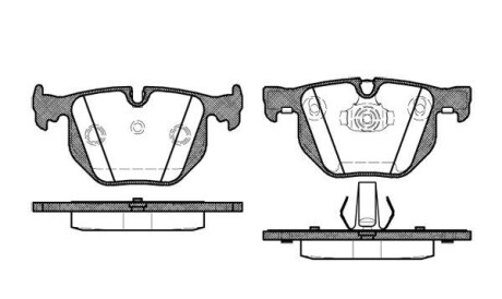 Комплект тормозных колодок, дисковый тормоз - WOKING P2813.40