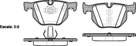 Комплект тормозных колодок, дисковый тормоз - WOKING P2813.61