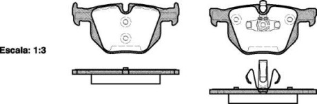 Колодки гальмівні диск. задн. (Remsa) BMW 3e90 (P2813.70) - (34216775678, 34216769105, 34216791938) WOKING P281370