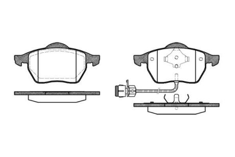 Комплект тормозных колодок, дисковый тормоз - WOKING P2903.02