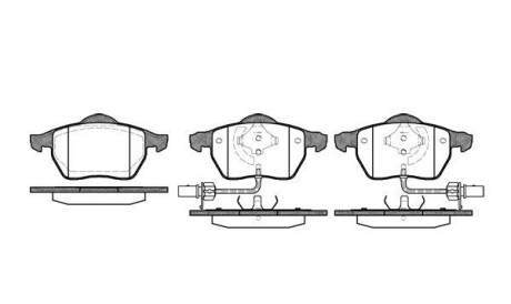 Комплект тормозных колодок, дисковый тормоз - WOKING P2903.52