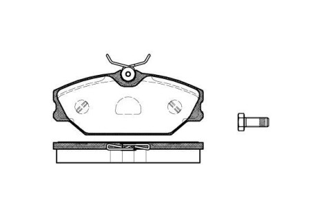 Комплект тормозных колодок, дисковый тормоз - WOKING P3083.00