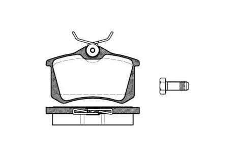 Колодки тормозные диск. задн. (Remsa) VW GOLF VI (5K1) (08-12)/Audi A1 (15-) - WOKING P3633.01