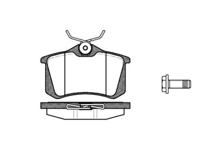 Гальмівні колодки зад. Caddy III/IV/Passat/Audi A4/A6 (Lucas) (17mm) - WOKING P3633.05