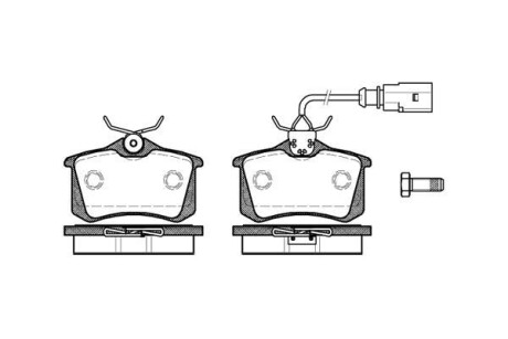 Колодки тормозные диск. задн. (Remsa) Ford Mondeo iii 3.0 00-07,Vw Polo 1.2 01-12 - WOKING P3633.51