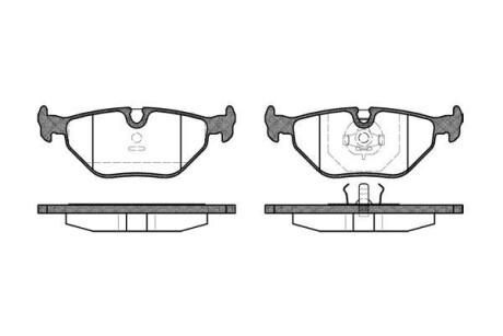 Гальмівні колодки зад. BMW 3(E36, E46)/5(E34)/7(E32) 86-06 (ATE) (123x43,6x16,7) - WOKING P3653.00