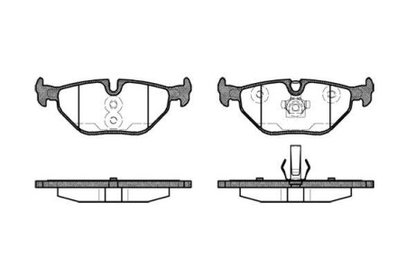 Гальмівні колодки зад. BMW 3 (E46)/SAAB 9-5/ROVER 75 96-09 (ATE) (123,1x45x17) - WOKING P3653.40