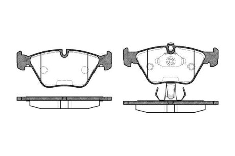 Гальмівні колодки пер. BMW 5 (E39) 2.0-3.5i 95-03 - WOKING P3703.25