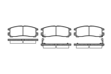 Колодки тормозные диск. задн. (Remsa) Mitsubishi Galant 96>04, 04> - (mr129584, mr129583, mb950196) WOKING P3913.02