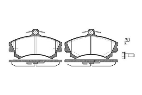 Колодки тормозные диск. перед. (Remsa) Mitsubishi Colt vi 1.1 02-12,Mitsubishi Colt vi 1.3 02-12 - (30769197, 33456708, 3345672) WOKING P4903.02