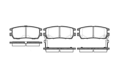 Гальмівні колодки зад. Pajero II 94- (107.8*43.8*14) - (mr389628, mb858463, mn102623) WOKING P5053.02