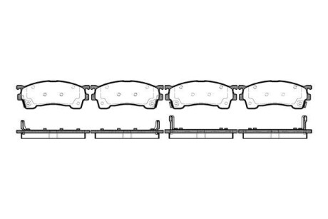 Гальмівні колодки пер. Premacy/Protege/323/626/Eunos/Xedos/MX6/Probe 92-05 - (gayr3329za) WOKING P5153.04