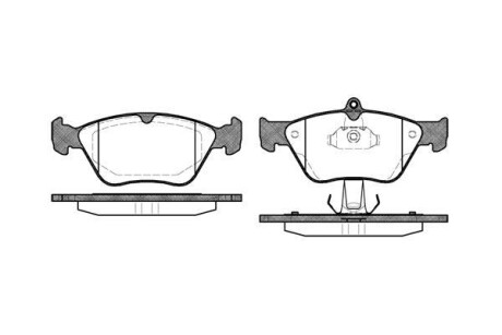 Гальмівні колодки пер. Vectra A/Omega B 92-05 (ATE) - (09192123, 1605003, 1605855) WOKING P5683.00