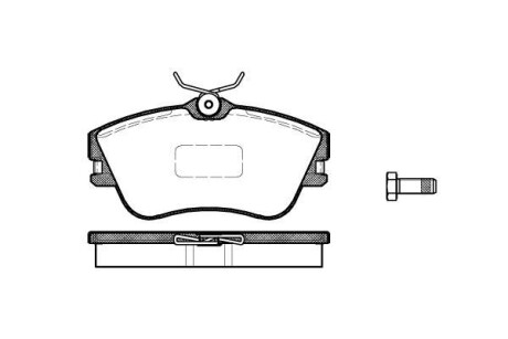 Гальмівні колодки пер. T4 1.9TD/2.4D >99 (R15)(невент.диск) - WOKING P5803.00