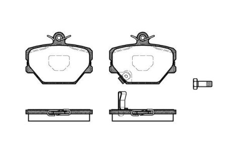 Колодки тормозные диск. перед. (Remsa) Smart Fortwo CityCoupe 01>, 07> - WOKING P6053.02