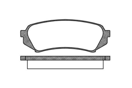 Колодки тормозные диск. задн. (Remsa) Lexus Rx (mhu3_, gsu3_, mcu3_) 3.0 03-08 - (04466YZZAA, 0446660070, 0446660030) WOKING P6063.00 (фото 1)