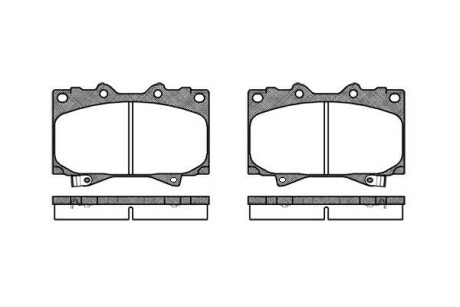 Колодки гальмівні диск. перед. (Remsa) Land Cruiser Prado (_J15_) (09-)/Mitsubishi Pajero IV (09-) (P6073.04) - WOKING P607304