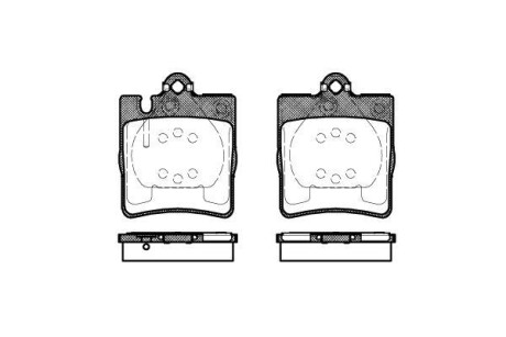 Колодки тормозные диск. задн. (Remsa) MB C203 (01-11) (P6093.10) - WOKING P609310