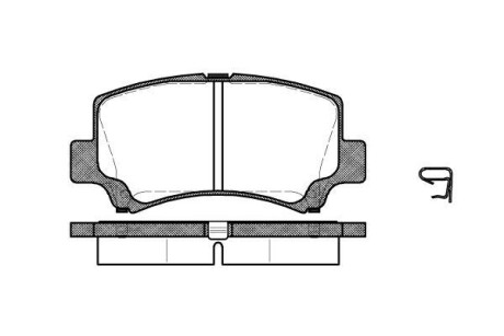 Колодки гальмівні диск. перед. (Remsa) Chery A1 (06-), Chery Jaggi (06-) (P6103.02) - (s213501080, 5581075F30, 5581075F11) WOKING P610302