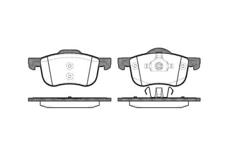 Гальмівні колодки пер. Volvo S60/S80/V70/XC70 95-10 (ATE) - (86238615, 272401, 30648385) WOKING P6133.00