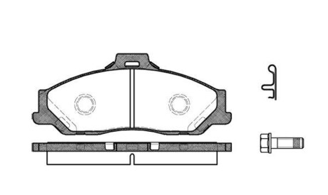 Комплект тормозных колодок, дисковый тормоз - WOKING P6303.01