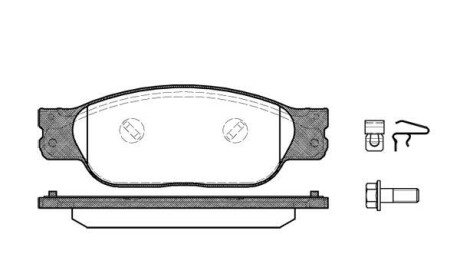 Комплект тормозных колодок, дисковый тормоз - WOKING P6313.10