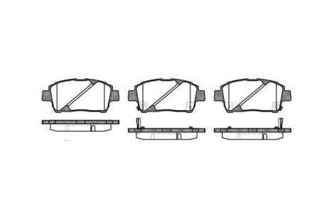 Гальмівні колодки пер. Toyota Yaris/Prius 99-05 (akebono) - (0446517140) WOKING P6403.02