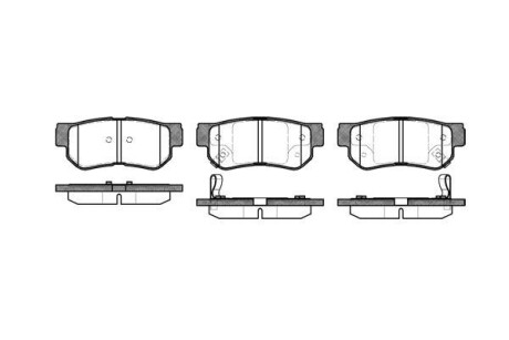 Гальмівні колодки зад. SANTA FE/SONATA/TUCSON/MAGENTIS/SPORTAGE - WOKING P6463.02