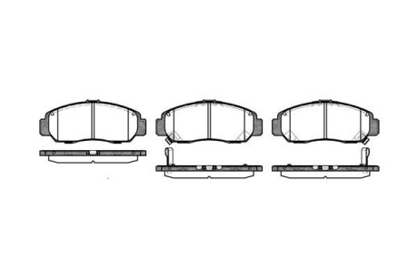 Колодки тормозные диск. перед. (Remsa) Honda Civic 00> 05> 12> / Hyundai Matrix 01>, Santa fe 2,7i 01> / Nissan X-trail 2,5i 01> (P6473.12) WOKI - (06450S6EE50, 45022S6EE50, 45022S7AE00) WOKING P647312