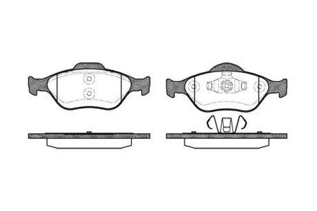 Колодки тормозные диск. перед. (Remsa) Ford Fiesta Fusion 02>08 / Mazda 2 03>07 - WOKING P6663.00