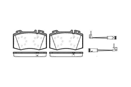 Колодки тормозные диск. перед. (Remsa) MB C203 E211 S220 ML163 Brembo ver. - WOKING P6693.02