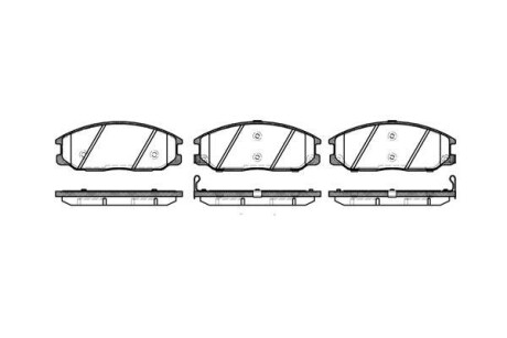 Колодки тормозные диск. перед. (Remsa) Ssang Yong Rexton I, Action I, Kyron I / Hyundai Santa fe I (P6713.12) - WOKING P671312