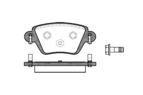 Гальмівні колодки зад. Kangoo 4x4/Mondeo III 01- (Bosch) - (1121892, 1121895, 1130120) WOKING P6773.10