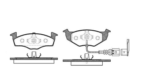 Комплект тормозных колодок, дисковый тормоз - WOKING P7093.11